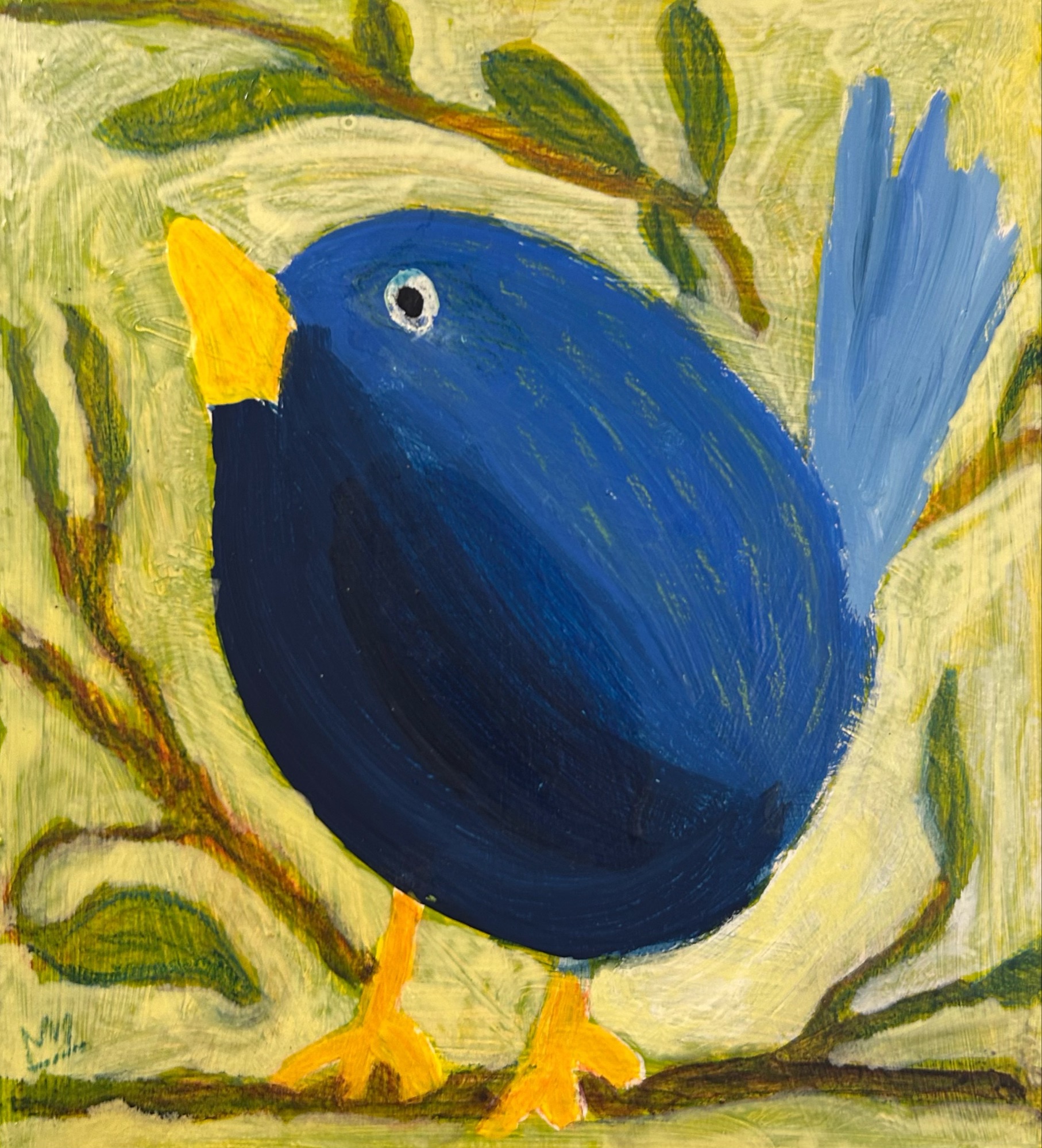 Pudge, an original painting by Mel Ryan King.