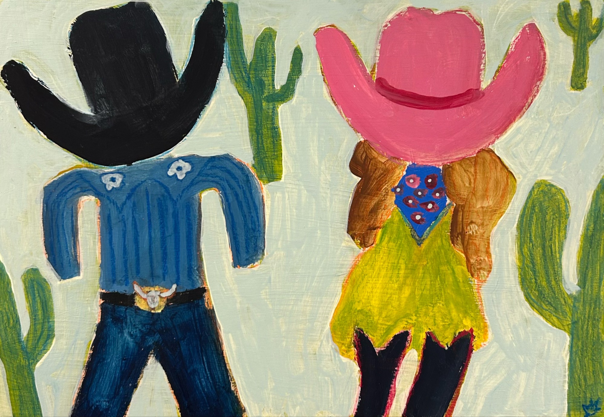Dan & Darcy, an original painting by Mel Ryan King.